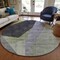Homeroots 8' Sage Green And Charcoal Round Abstract Washable Indoor Outdoor Area Rug 582886 - alternate 4