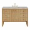 James Martin Vanities 48" S Vanity, Light Natural Oak w/Victorian Silver Top w/FreePower Wireless Charger 435-V48-LNO-FVSL - alternate 1