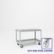Pucel 2 Shelf Slat Top Cart, 48 in W x 24 in D x 33 1/2 in H, Gray S-48-DT-2-S - alternate 1