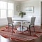 Homeroots 8' Red And Ivory Round Southwestern Washable Indoor Outdoor Area Rug 593716 - alternate 4