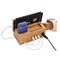 Trexonic 3 in 1 Bamboo Charging Station with Card Holder TRX-CS3U3A - alternate 2