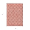 Homeroots 3' X 5' Salmon And Ivory Geometric Washable Indoor Outdoor Area Rug 596201 - alternate 2
