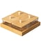 Basicwise Set of 4 Square Glass Jars with Bamboo Lids and Wooden Tray - Square Charcuterie, Snack QI004711.4 - alternate 2