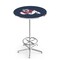 Holland Bar Stool Co 42" Chrome Fresno State Pub Table, 36" dia. Top L216C4236FresSt - alternate 1