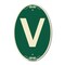 Signmission Letter V, 12 Inch X 18 Inch Architectural Oval, Heavy Gauge Aluminum A-OV-G-1218-22922 - alternate 1