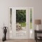 Vdomdoors Front Exterior Prehung Metal-Plastic Door Clear Glass / MANUX 8666 White Silk / Office Commercial a MANUX8666EXD-WS-W12+36+12xH80-RH-I - alternate 2