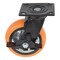 Vestil Polyurethane Swivel With Brake Caster 6 In. Diameter x 2 In. Width 837 lb Orange/Silver CST-E6-6X2PUP-SWB - alternate 2