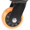 Vestil Polyurethane Swivel Caster 4 In. Diameter x 2 In. Width 594 Lb. Capacity Orange/Black CST-BN-4X2PUP-S - alternate 3