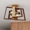 Vaxcel Dunning 16-in W Brass and Chestnut MCM Transitional Semi Flush Mount Ceiling Light C0251 - alternate 3