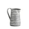 Homeroots 8" Gray And White Striped Metal Tapered Jug Vase 608593 - alternate 2