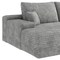 Homeroots 107" Gray Corduroy Modular Compression Foam Sofa With Ottoman And Toss Pillows 712954 - alternate 2