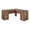 Homeroots 64" Oak Wood L Shape Executive Desk With Four Drawers 568267 - alternate 4