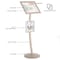 M&T Displays Pale Rose 11 x 17 Inch Pedestal Sign Holder with Clear Brochure Holder Menu Board Floor Standing UCUMB41517X9002 - alternate 2