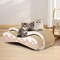 Simple Deluxe FluffyDream 2 in 1 Cat Scratcher Cardboard Lounge Bed, Cat Scratching Post, Durable Board Pads Prev PTFURNSCRATPAD2IN1LWAVE - alternate 2
