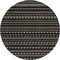Homeroots 8' Black And Taupe Round Striped Washable Indoor Outdoor Area Rug 610518 - alternate 3