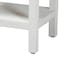 Bali & Pari Sebastian Grasscloth Scalloped End Table, White 266-14549-ZORO - alternate 2