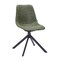 Leisuremod Markley Modern Leather Swival Dining Chair With Metal Legs in Green MSCBL-18-G - alternate 1