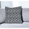 Homeroots 20" Black Geometric Cotton Throw Pillow 529286 - alternate 1