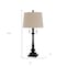 Homeroots 32" Charcoal Two Light Table Lamp With Tan Drum Shade 524775 - alternate 2