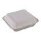 Empress Earth Hinged Container Molded Fiber 9 inx9 inx3 in Natural White PFAS Free, 200PK EHL-91-PF - alternate 2