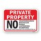 Signmission Private Property No Skateboards Bicycles Dogs Loit Aluminum, 18" H, A-1824-24839 A-1824-24839 - alternate 1