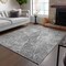 Homeroots 5' X 8' Pewter Charcoal And Ivory Geometric Washable Indoor Outdoor Area Rug 577572 - alternate 2