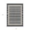 Homeroots 10' X 14' Black And Beige Striped Washable Indoor Outdoor Area Rug 610461 - alternate 2
