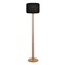 Jonathan Y Maryna 59.5 in. Minimalist Modern Teahouse Wood w/Ribbed Cocoon Pumpkin Shade LED Floor Lamp, Black/L JYL4200C - alternate 2