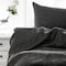 Homeroots Set of Two Onyx Linen Pillowcases 520687 - alternate 2