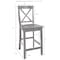 Crosley X-Back 2-Piece Counter Height Bar Stool Set CF500424-WH - alternate 2