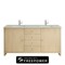 James Martin Vanities Gracyn 72 in. Double Vanity, Coastal Driftwood, w/ 3 CM Victorian Silver Silestone Top D125-V72-CSD-FVSL - alternate 1