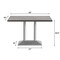 Flash Furniture Bennett 30 in x 48 in Solid Wood Indoor Tabletop, Dark Brown with 27 in x 15 in Silver GSF-REC3048-DKBRN-TB002S-GG - alternate 2