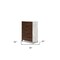 Homeroots 35" Dark Walnut And Grey Manufactured Wood Five Drawer Chest 473082 - alternate 2