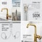 Vigo Cass Single Handle Single-Hole Bathroom Faucet in Matte Brushed Gold VG01047MG - alternate 5