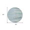 Homeroots 8' Sky Blue Aqua And Gray Round Striped Washable Indoor Outdoor Area Rug 597291 - alternate 3