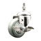 Service Caster 3.5 Inch 316SS Gray Polyurethane Swivel 12mm Stem Caster with Brake SCC SCC-SS316TS20S3514-PPUB-TLB-M1215 - alternate 1