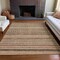 Homeroots 3' X 5' Chocolate And Taupe Striped Washable Indoor Outdoor Area Rug 615332 - alternate 3