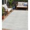 Homeroots 5' X 8' Silver And Ivory Abstract Washable Indoor Outdoor Area Rug 613122 - alternate 1