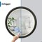 Fab Glass And Mirror Round LED Mirror for Bathroom, Black Metal Frame, 28in, Tempered, Glass, Wall Mirror HC28RD-FB - alternate 2