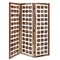 Homeroots 72" Brown Solid Wood Folding Three Panel Screen Room Divider 342781 - alternate 1