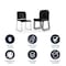 Flash Furniture Black Plastic Sled Stack Chair, PK5 5-RUT-238A-BK-GG - alternate 4