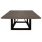 Homeroots 60" Dark Brown and Black Solid Wood and Iron Frame Base Square Dining Table 544750 - alternate 1