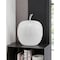 Homeroots 13" White Aluminum Decorative Apple Tabletop Sculpture 383753 - alternate 2
