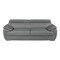 Homeroots 86" Gray Leather Sofa With Silver Legs 329527 - alternate 2
