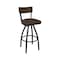 Bfm Seating Bristol Swivel Barstool - Grade 4 Upholstered Seat & Back - Steel Frame - Sand Black Finish 4301SSTT012-SB - alternate 1