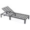 Leisuremod Chelsea Modern Outdoor Chaise Lounge Chair With Light Grey Cushions CLBL-77LGR2 - alternate 3