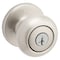 Kwikset Keyed Entry Knob, Brass, Satin Nickel 400CV 15 RCAL RCS - alternate 1