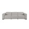 Homeroots 110" Light Gray Top Grain Leather Reclining Metal USB Sofa 720309 - alternate 1