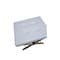 Homeroots 20in White and Silver Tufted Faux Leather and Metal Upholstered Bench 733246 - alternate 2
