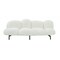 Homeroots 87" White Sofa With Black Legs 488840 - alternate 1